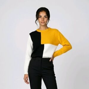 Color Block Knit Sweater